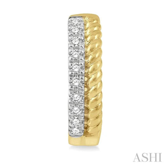 Rope Petite Diamond Huggie Fashion Earrings