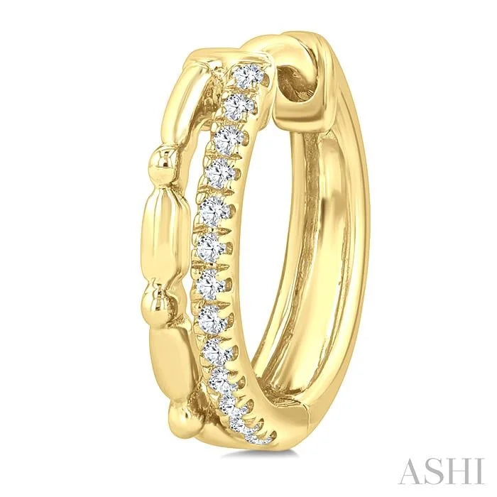 Petite Diamond Huggie Fashion Earrings