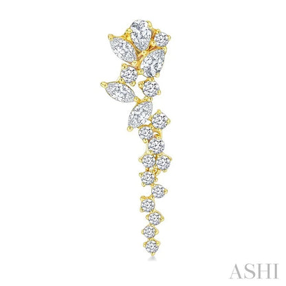 Mixed Shape Scatter Diamond Fashion Earrings