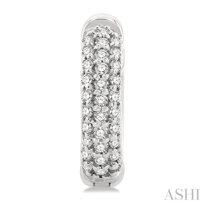 Pave-Set Petite Diamond Fashion Huggie Earrings