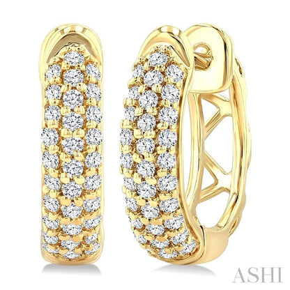 Pave-Set Petite Diamond Fashion Huggie Earrings