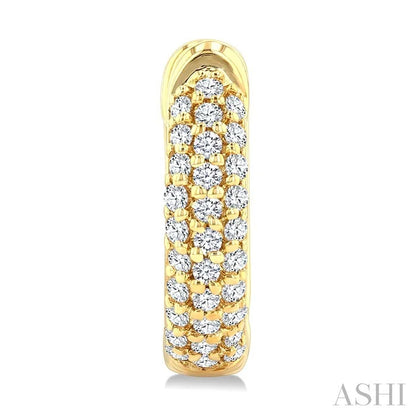 Pave-Set Petite Diamond Fashion Huggie Earrings