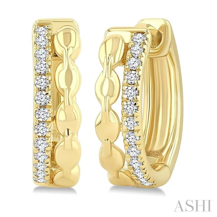 Petite Diamond Huggie Fashion Earrings