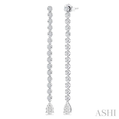 Pear Shape Lovebright Diamond Long Earrings