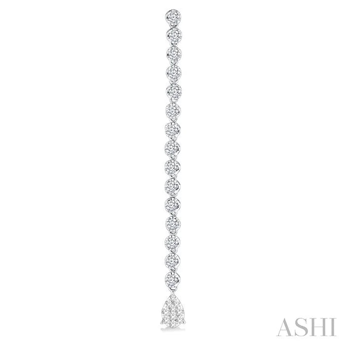 Pear Shape Lovebright Diamond Long Earrings