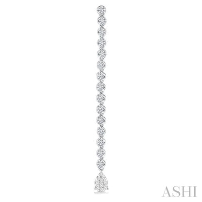 Pear Shape Lovebright Diamond Long Earrings