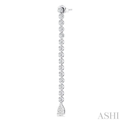 Pear Shape Lovebright Diamond Long Earrings