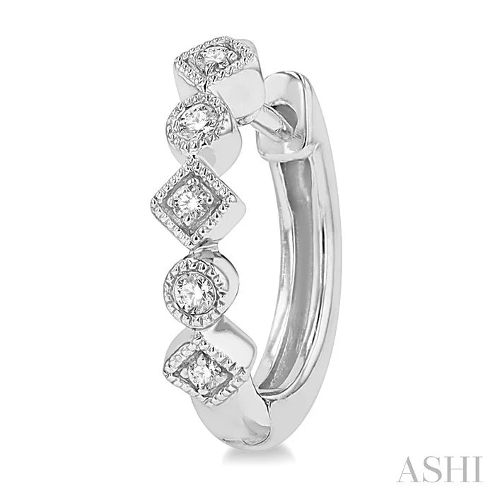 Petite Diamond Huggie Fashion Earrings