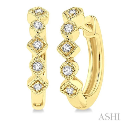 Petite Diamond Huggie Fashion Earrings
