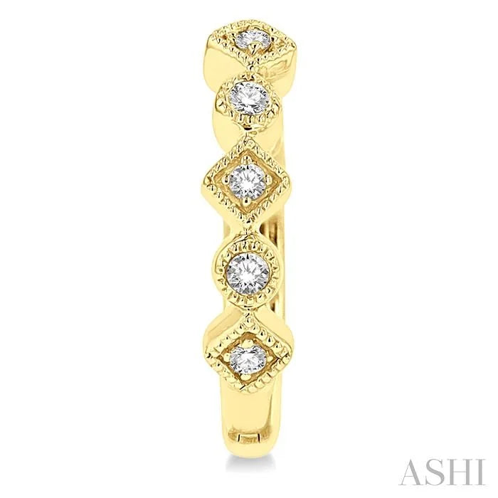 Petite Diamond Huggie Fashion Earrings