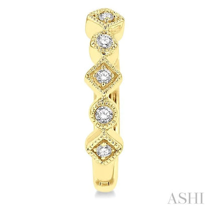 Petite Diamond Huggie Fashion Earrings
