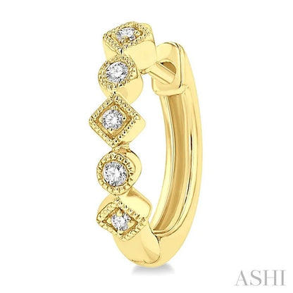 Petite Diamond Huggie Fashion Earrings
