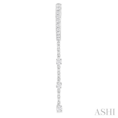 Diamond Hoop Chain Earrings