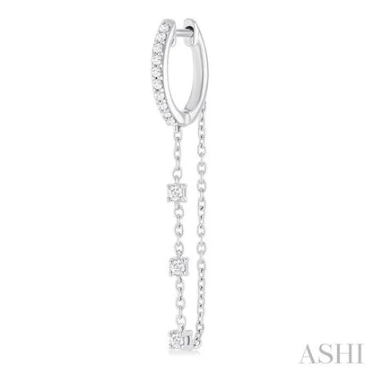 Diamond Hoop Chain Earrings