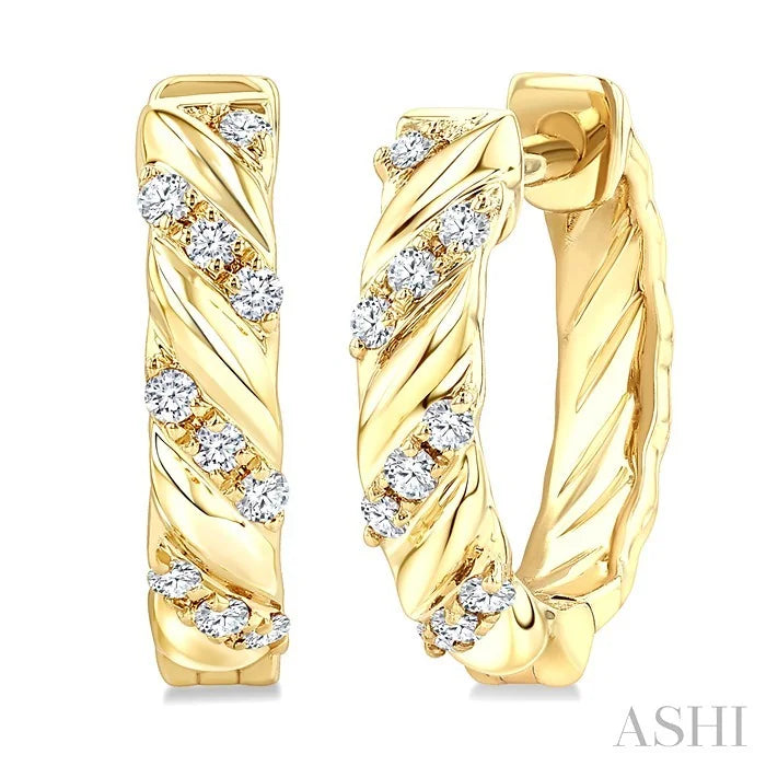 Petite Diamond Huggie Fashion Earrings