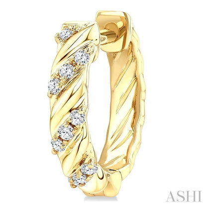 Petite Diamond Huggie Fashion Earrings