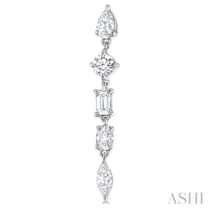 Mixed Shape Diamond Fashion Earrings