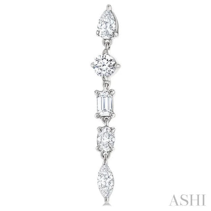 Mixed Shape Diamond Fashion Earrings