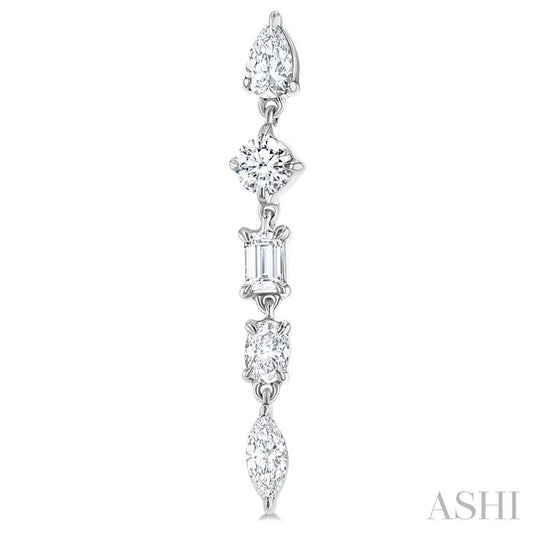 Mixed Shape Diamond Fashion Earrings