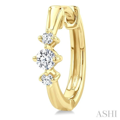 Past Present & Future Diamond Huggie Fashion Earrings