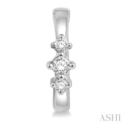 Past Present & Future Petite Diamond Huggie Fashion Earrings