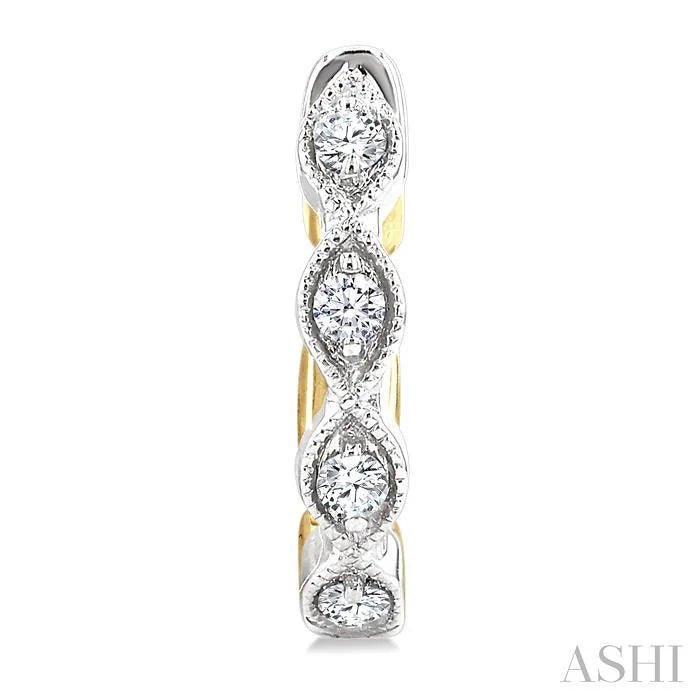 Reversible Petite Diamond Huggie Fashion Earrings