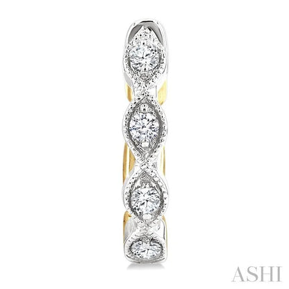 Reversible Petite Diamond Huggie Fashion Earrings