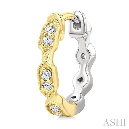 Reversible Petite Diamond Huggie Fashion Earrings