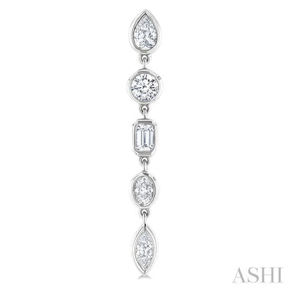 Mixed Shape Diamond Fashion Earrings