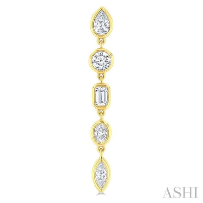 Mixed Shape Diamond Fashion Earrings