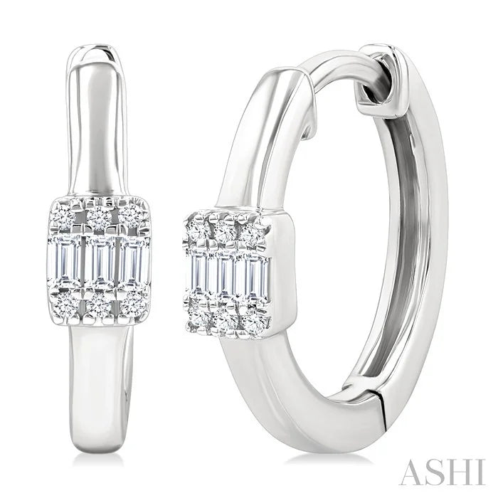 Fusion Petite Diamond Fashion Huggie Earrings