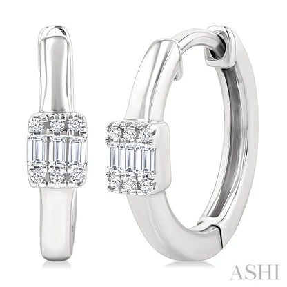 Fusion Petite Diamond Fashion Huggie Earrings
