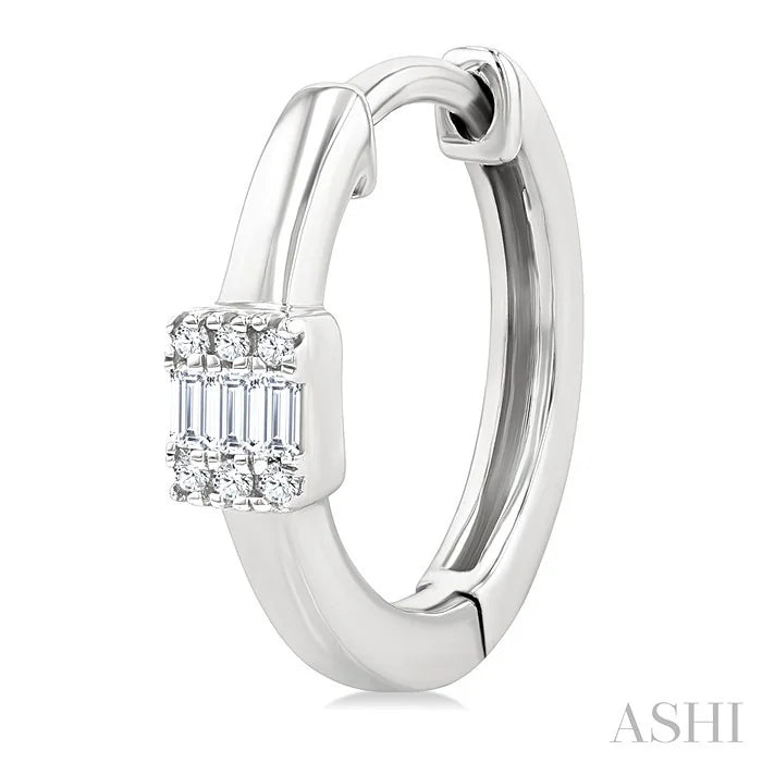 Fusion Petite Diamond Fashion Huggie Earrings