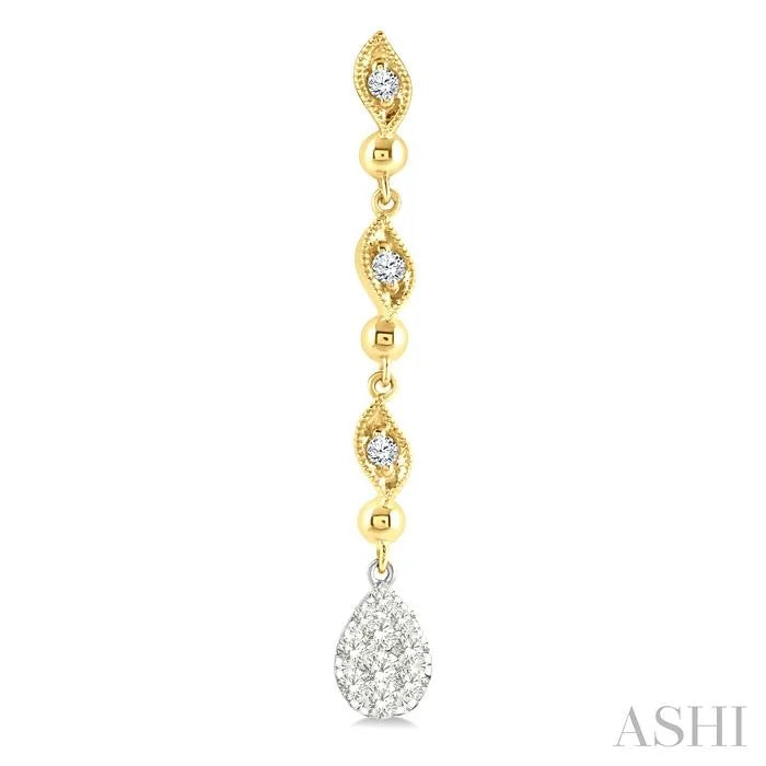 Pear Shape Lovebright Diamond Long Earrings
