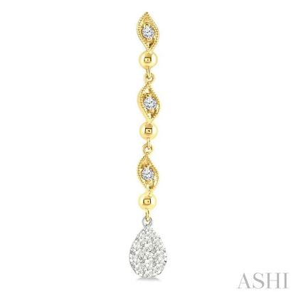Pear Shape Lovebright Diamond Long Earrings
