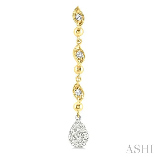 Pear Shape Lovebright Diamond Long Earrings