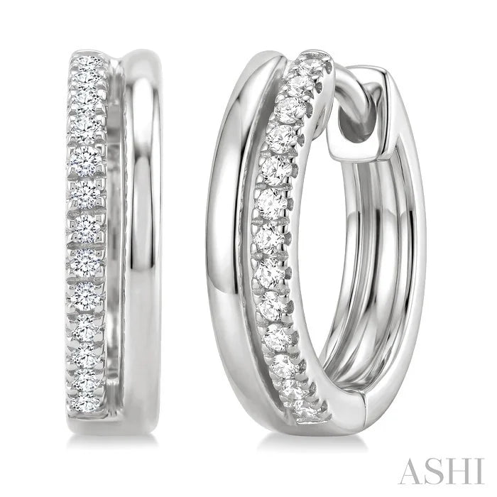 Petite Diamond Fashion Huggie Earrings