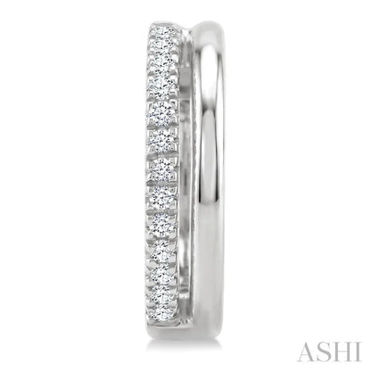 Petite Diamond Fashion Huggie Earrings