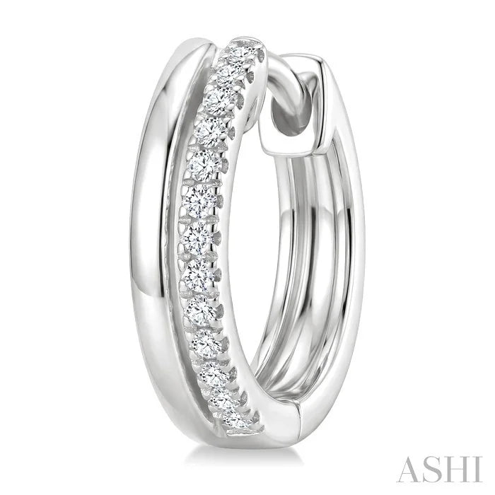 Petite Diamond Fashion Huggie Earrings