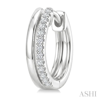 Petite Diamond Fashion Huggie Earrings