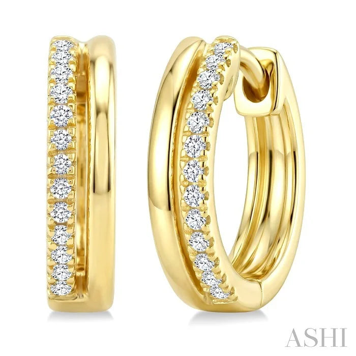 Petite Diamond Fashion Huggie Earrings