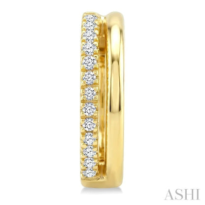 Petite Diamond Fashion Huggie Earrings