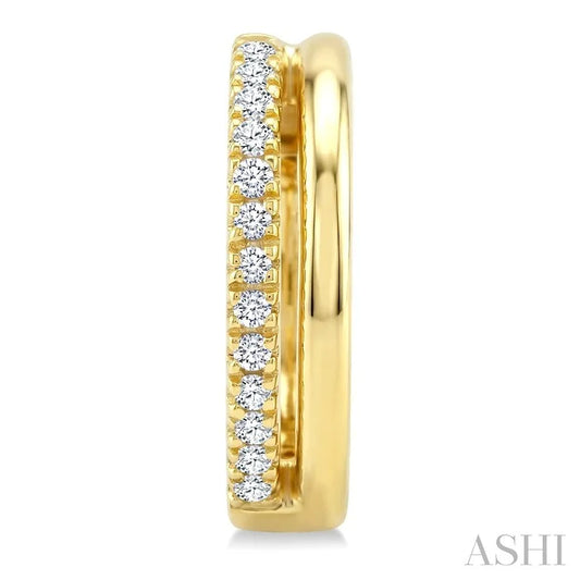 Petite Diamond Fashion Huggie Earrings