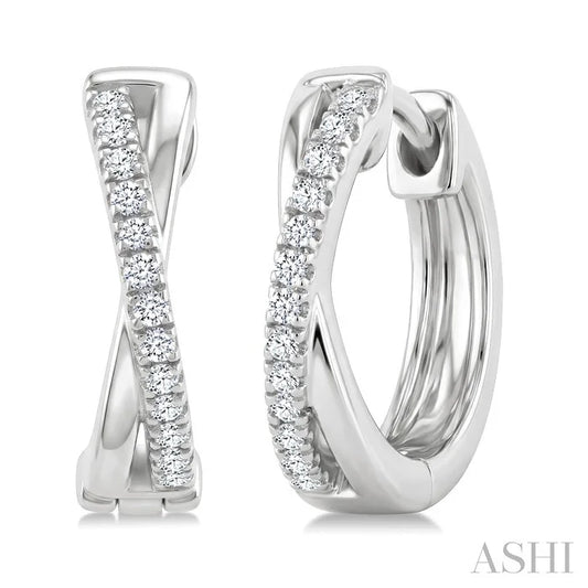 X' Petite Diamond Fashion Huggie Earrings