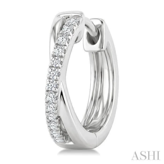 X' Petite Diamond Fashion Huggie Earrings