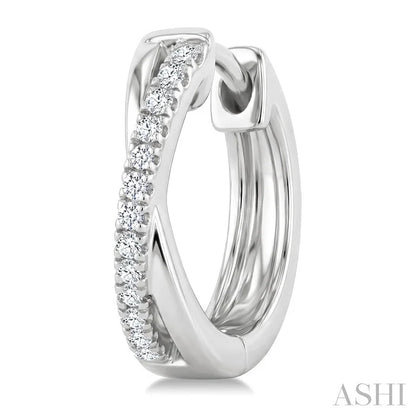 X' Petite Diamond Fashion Huggie Earrings
