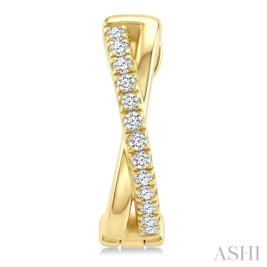 X' Petite Diamond Fashion Huggie Earrings