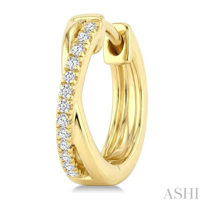 X' Petite Diamond Fashion Huggie Earrings