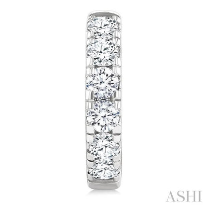 Round Shape Diamond Hoop Earrings