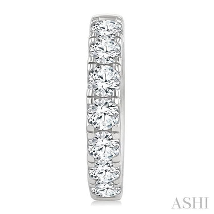 Round Shape Diamond Hoop Earrings